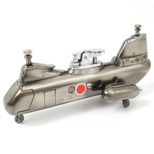 1円【ジャンク】 自衛隊ヘリコプター ガスライター 金属製 レトロ 羽なし/VERTOL V-107-Ⅱ/65