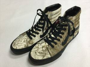 レア!! VANS SK-8 Hi ハイトップ ゴールド? 金系? ベルベット US6 (24cm) アメリカ企画限定!! バンズ