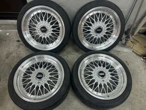 BBS スーパーRS ルック 19インチ 8.5J+35 4本通し PCD100/114.3 マルチ ハブ径約72mm 225/45 245/40R19 タイヤホイールセット SSR WORK