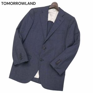 TOMORROWLAND トゥモローランド 春夏 ゼニア生地★ トロピカルウール テーラード ジャケット Sz.M位　メンズ ネイビー　I4T02166_6#M