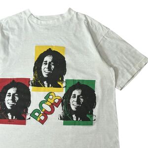 ヴィンテージ 90s【BOB MARLEY】ボブマーリー フォト ラスタカラー Tシャツ 古着 ルーツ レゲエ サンスプラッシュ ZION 80s ウェイラーズ