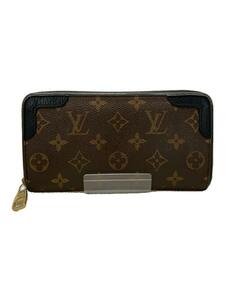 LOUIS VUITTON◆ジッピー・ウォレット・レティーロ_モノグラム・キャンバス_BRW_ノワール/PVC/BRW/M61855