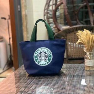 スターバックス　スタバ　日本未発売　トートバック　弁当バッグ　小物入れ 海外限定 ブルー