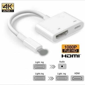 新品★iPhone HDMI変換ケーブル★ライトニングアダプター★Lightning HDMI ケーブル スマホ 高解像度★Digital AV Adapter互換品