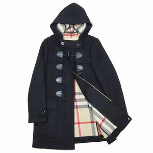 美品 バーバリーブリット BURBERRY BRIT フィンズデール ダッフルコート アウター ノバチェック柄裏地 黒 ブラック 3915587 0010B BLACK