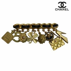 シャネル CHANEL ブローチ アイコンモチーフ ゴールド