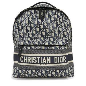 （未使用　展示品）クリスチャンディオール Christian Dior Diortravel リュック バックパック オブリーク ジャカード ブルー M6104STZQ