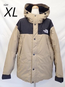 1171[T]THE NORTH FACE マウンテンダウンジャケット フード付き 切り替えデザイン グレッシュグリーン size：ＸＬ ND92237