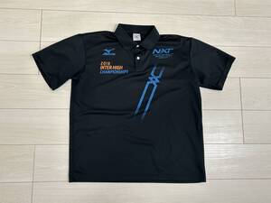 ★ミズノ MIZUNO NEXT メンズ 半袖ポロシャツ ブラック 2XL 2016インターハイ チャンピオンシップ★