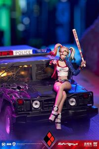 『ハーレー・クイン』　パトロールカー　パトカー　おもちゃ　DCコミック　フィギュア　アートトイ　バットマン　ジョーカー　合金　正規品