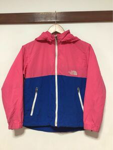 む1455 THE NORTH FACE ノースフェイス マウンテンパーカー 140 バイカラー ピンク/ブルー ナイロンジャケット コンパクトジャケット 