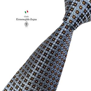 ERMENEGILDO ZEGNA ネクタイ スクエア柄 ダイア柄 エルメネジルド ゼニア USED 中古 m1256