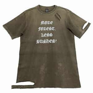 NUMBER (N)INE 04aw Give期 ダメージ加工 Tシャツ 4 ナンバーナイン 反戦 ブッシュ プリント 半袖カットソー 宮下 本人期 2004aw archive