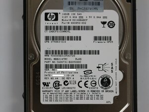 HP DG146BABCF MBB2147RC 10K SAS HDD 146GB 2.5インチ