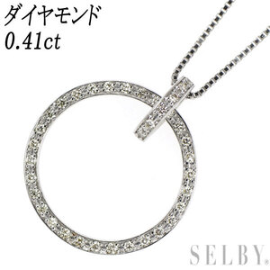 K18WG ダイヤモンド ペンダントネックレス 0.41ct 最終 出品6週目 SELBY