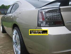 2006-2009 ダッジ チャージャー LEDテールライト HEMI SRT8 SE SXT スモ－クテ－ル メッキ クロ－ム エアロ 北米スタイル　