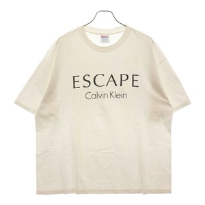 VINTAGE ヴィンテージ 90s VINTAGE calvin klein ESCAPE Tee カルバンクライン エスケープ フロントロゴプリント 半袖Tシャツ ホワイト