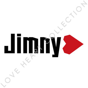 新品・未使用☆スズキ ジムニー　ハートステッカー ブラック 1枚　LOVE HEART COLLECTION SUZUKI Jimny　切り文字|切文字|新品|送料無料