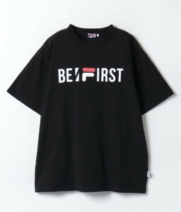 FILA BE:FIRST コラボ 半袖 Tシャツ フィラ × ビーファースト Lサイズ 黒 SOTA SHUNTO MANATO RYUHEI JUNON LEO RYOKI 新品 送料230円