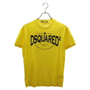 DSQUARED2 ディースクエアード フロントロゴプリントTシャツ 半袖カットソー S71GD0129 S21600 イエロー