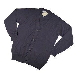 日本別注■メンズ S ジョンスメドレー ウール 24ゲージ カーディガン A4590 MIDNIGHT JOHN SMEDLEY イギリス製★Sweater Series