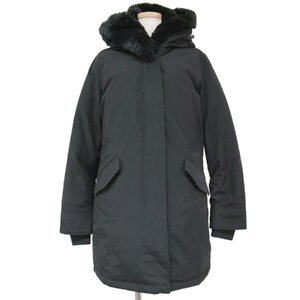 WoolRich ウールリッチ コート ダウン アウター ブラック 黒 L ミドル丈 フード フェイクファー BEAKER PARKR ベーカー パーカー