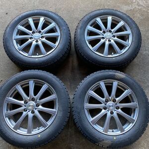 【溝アリ】スタッドレスタイヤ 4本セット 215/60R17 GOODYEAR 17×7J +55 5H PCD114.3 オデッセイ エルグランド C-HR 等