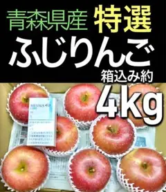 2.青森県産 特選　ふじりんご　箱込み約4kg