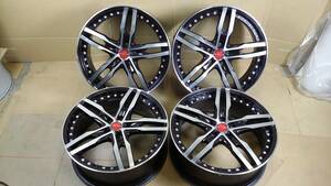 ☆shallen シャレン 19×7.5J +55 114.3-5H 4本 ノア ヴォクシー エスクァイア ステップワゴン オデッセイ ヴェゼル等☆ブラックポリッシュ