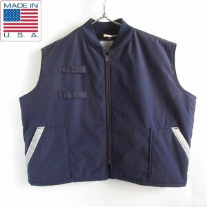 新品 70s 80s USA製 UNITED AIRLINES 中綿ベスト 紺系 XXL 航空会社 企業物 TALONジップ アメリカ製 デッドストック D150-05-0004ZV