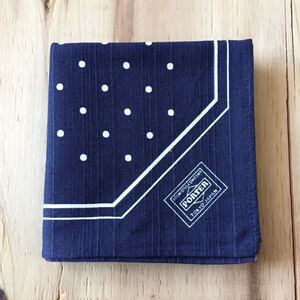 未使用 YOSHIDA&CO.,LTD. PORTER Polka dot Bandana 吉田カバン ポーター ドット柄 バンダナ 日本製 MADE IN JAPAN KURA CHIKA by PORTER