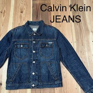 Calvin Klein JEANS カルバンクライン デニムジャケット Gジャン ジージャン インディゴ サイズM 玉mc2169