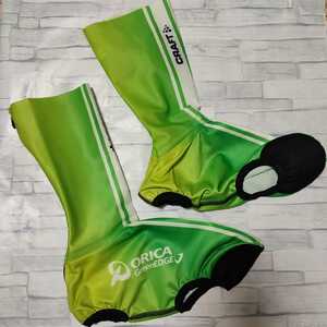 支給品　Orica GreenEdge　ハイカフエアロシューズカバー　L/XL　オリカグリーンエッジ　ロードバイク　自転車　サイクルジャージ クラフト