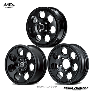 送料無料 マルカ サービス ROAD MAX MUD AGENT 4B-12 +40 4H-100 (12インチ) 4H100 4B+40【1本単品 新品】