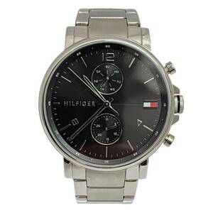 TOMMY HILFIGER トミーヒルフィガー クォーツ メンズ 腕時計 TH.365.1.14.2811.1 文字盤 ブラック 付属品有 稼働品 【中古品】 22402K35