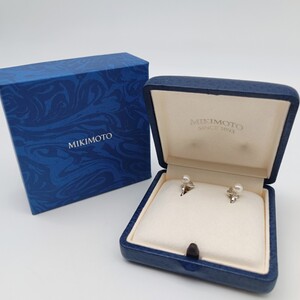 【1円スタート】MIKIMOTO ミキモト パール パールイヤリング レディース シルバー アクセサリ 箱付き 