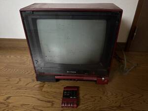 HITACHI 日立カラーテレビ　C14-493　昔　古い 昭和レトロ　小道具