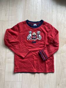 ☆美品☆JANIE＆JACK☆クリスマス☆犬の長袖T☆サイズ５T（１１５cm）☆