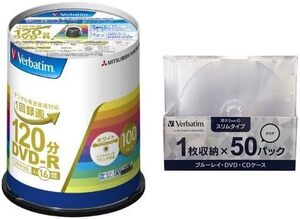 100枚_-R+メディアケースクリアセット 三菱ケミカルメディア 1回録画用-RCPRM VHR12JP100V4 片面1層1-