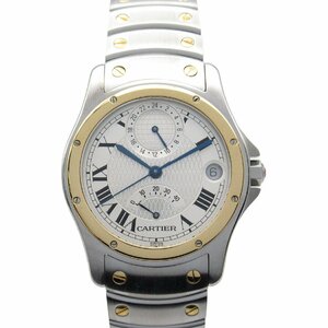 カルティエ サントス ロンド GMT ブランドオフ CARTIER K18（イエローゴールド） 腕時計 K18/SS 中古 レディー