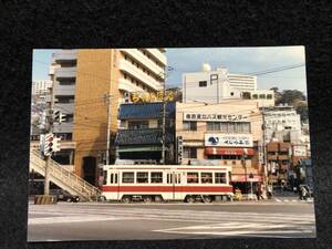 【昔の鉄道写真】長崎市電/路面電車/長崎駅前/昭和61年■Z64-3