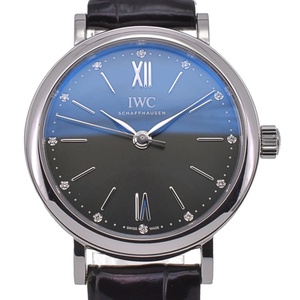 IWC SCHAFFHAUSEN IW357405 ポートフィノ・オートマティック 34 12P ダイヤモンド 自動巻き レディース 良品 M#132054