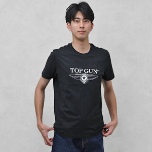 【サイズL】【新品/DR1470A】◆トップガン TOPGUN◆コットン ロゴ入り 半袖 Tシャツ ブラック [メンズ] TGM2005 199 BLACK