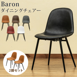 Baron　ダイニングチェア　2脚セット　グレー（GR）