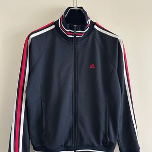 y2k adidas アディダス トラックジャケット ジャージ L パフォーマンスロゴ 袖ライン 古着