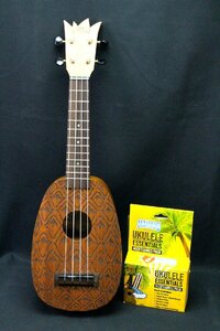 MAHALO　Ukuleles　 レーザーエングレイビング 　パイナップル型　 ウクレレ ME1P