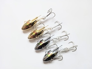 バイブレーションジグヘッド 21g 4個セット シーバス 根魚 ロックフィッシュ 青物 マゴチ コチ ヒラメ ワーム ソフトルアー コアマンVJ風