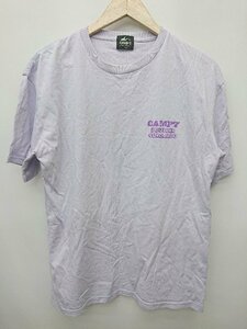 ◇ CAMP7 キャンプ7 イラスト プリント 半袖 Tシャツ カットソー サイズL ラベンダー レディース メンズ P