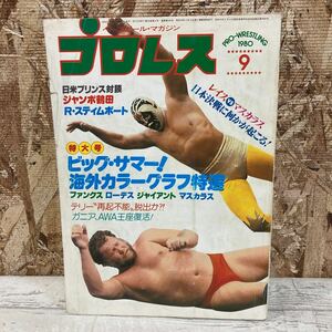 レア ベースボール・マガジン プロレス 1980年9月号 第26巻第10号 レイス、マスカラス日本決戦展望 格闘技 現状品 クリックポスト送料185円