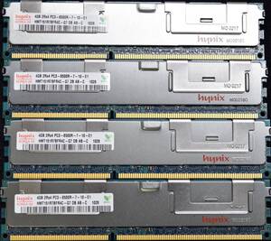 16GB (4GB 4枚組) DDR3 PC3-8500R DDR3-1066 REG 240pin ECC Registered hynix サーバー MacPro向け (管:EDR09